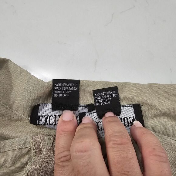 Cottage Coastal Grandma Modest Two Piece Tan White Jacket Tank Dress Womens Med - Picture 8 of 8